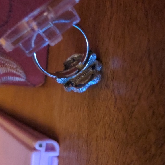 Sarah Cov. Signed & Stamped Vintage Ring Sarah Coventry Blue Oval Ring - Picture 9 of 17